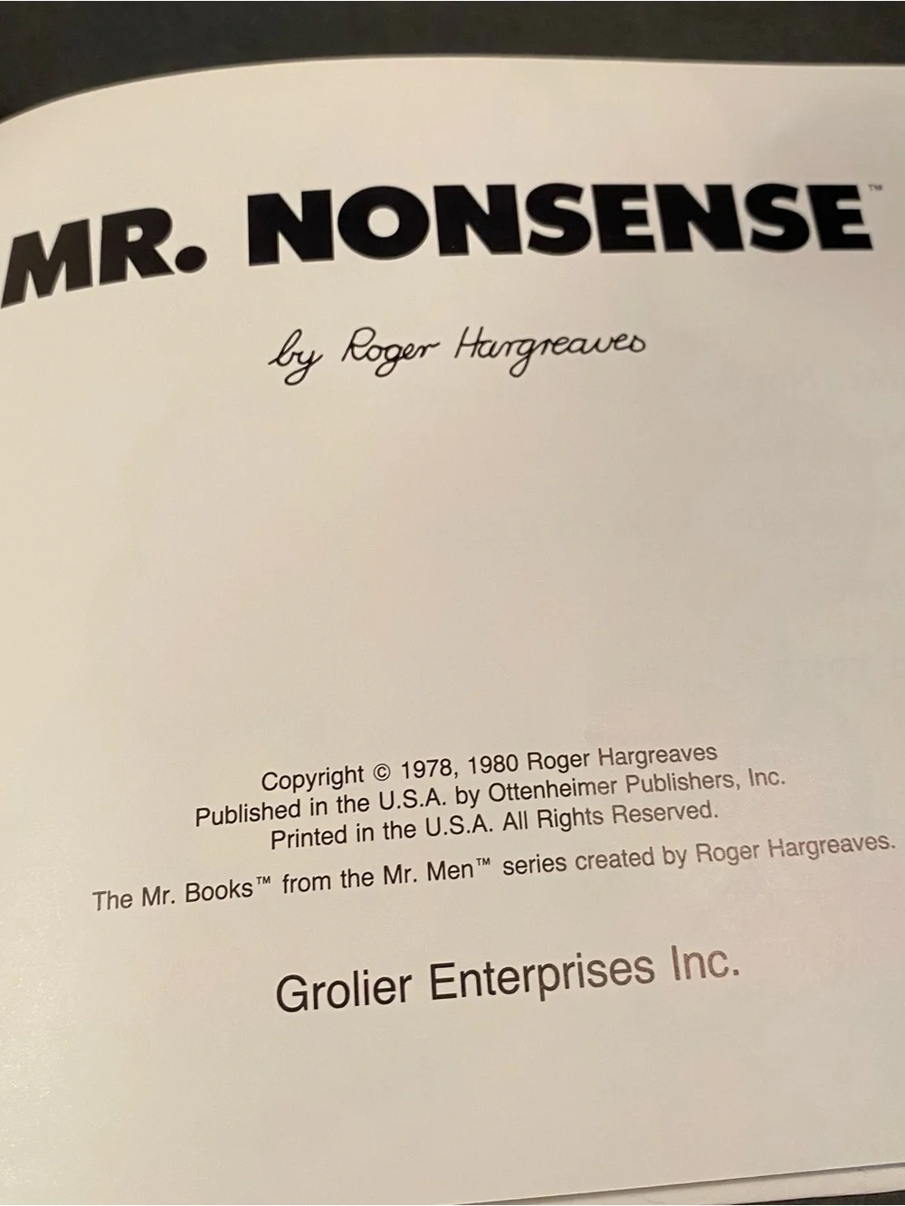 4 Roger Hargreaves Mr Men Hardback Books 1980 Bump Bounce Nonsense Forgetful